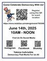 Yakima June 14, 2025 Celebrate Democracy Flyer