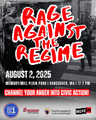 Vancouver Aug 2, 2025 Flyer: Rage Against the Regime