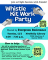 Flyer for Seattle Whistle Kit Work Party on Tue Dec 2, 2025
