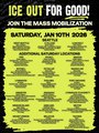 Flyer for mass ICE OUT Protests in multiple Washington locations on Sat Jan 10, 2026