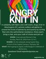 Flyer for Olympia Mar 8, 2026 Angry Knit In Protest