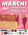 Flyer for Seattle Mar 8, 2026 March for International Women's Day